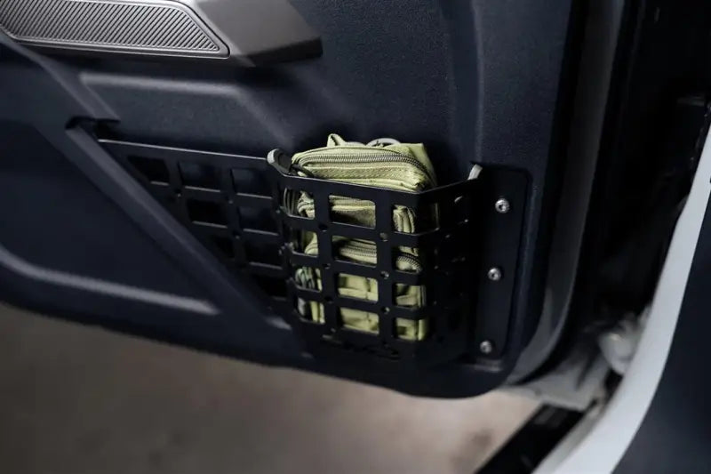 Door Panel Molle Style; Powder Coated; Black; Steel; Set Of 2 - Truck & Automotive