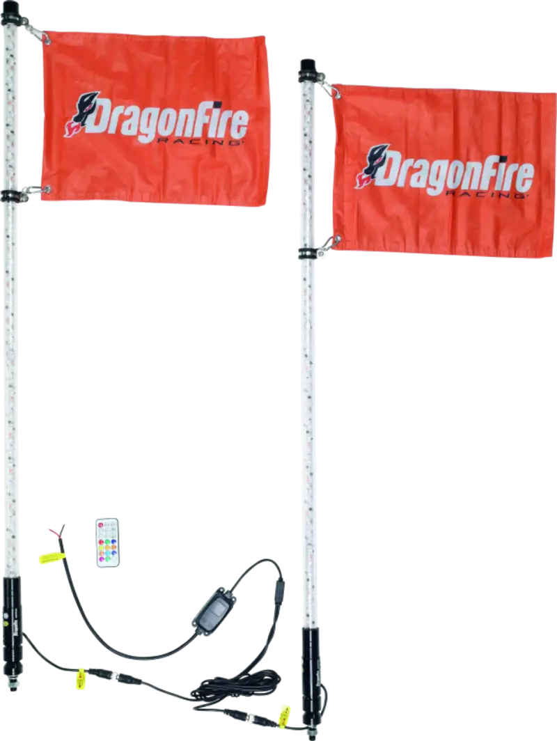 DragonFire Racing 6Ft Spiral Led Whip - Smoked - 522808 - Lights