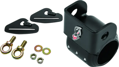 Black metal billet tube endcap with hardware for DragonFire Racing Billet Tube Endcap 1.5in