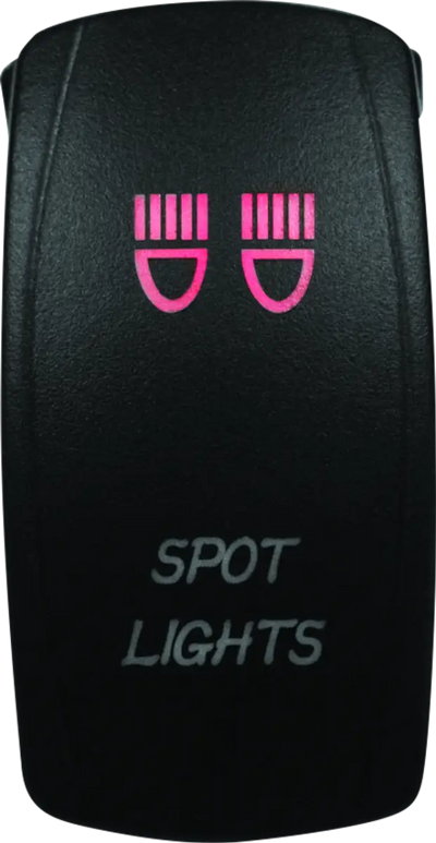 Illuminated spot lighted switch for DragonFire Racing cargo lights on/off red dashboard