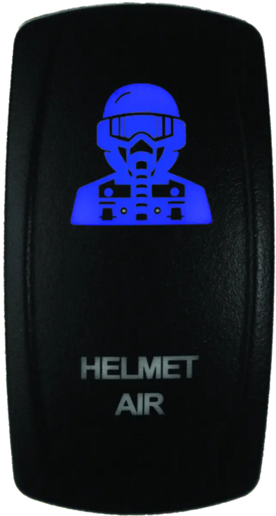 Illuminated helmet air switch from DragonFire Racing for easy hel air on/off control