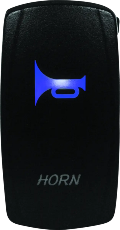 Illuminated horn switch from DragonFire Racing Lighted Switch Horn On/Off Blue