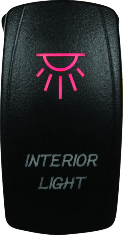 Black interior light switch for DragonFire Racing Lighted Switch On/Off Red 521378
