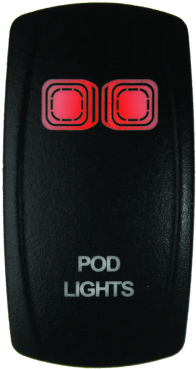 DragonFire Racing Lighted Switch On/Off Red - 522615 - Interior Accessories