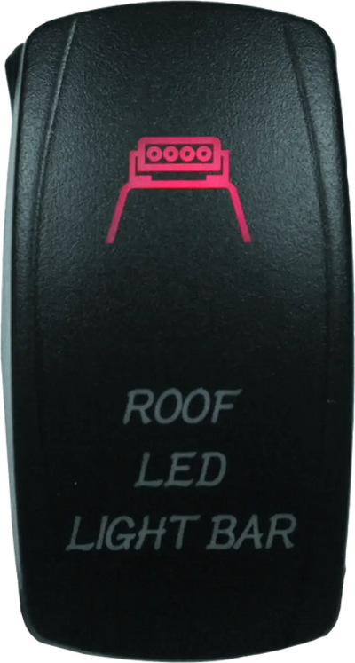 DragonFire Racing Lighted Switch Roof Led On/Off Red - 521396 - Interior Accessories