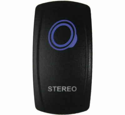 DragonFire Racing Lighted Switch Stereo On/Off Blue - 522622 - Interior Accessories