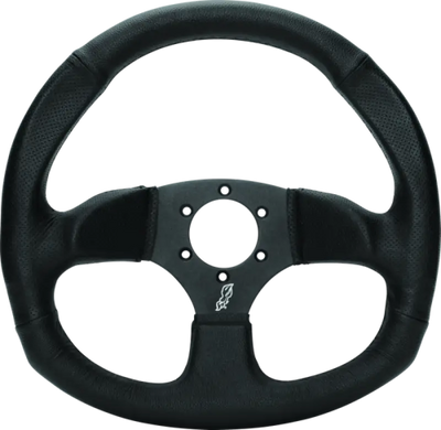 DragonFire Racing Steering Wheels - D-Shaped- Vinyl- Iron Series- 0in offset - 522162 - Interior Accessories