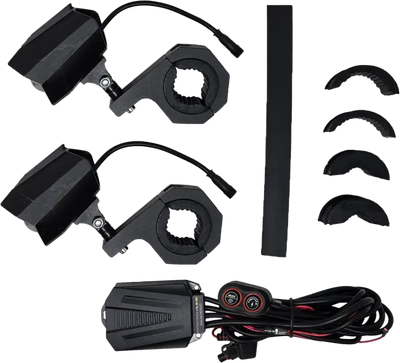 Dual Switchback Led Lights Black Wired Remote Pr - PATHFINDER