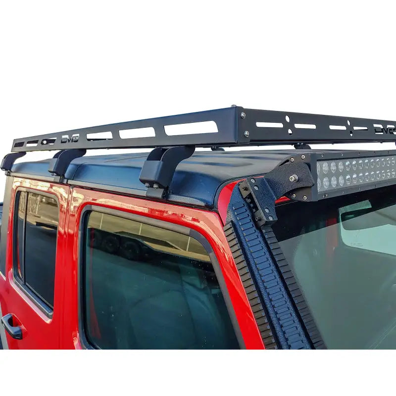 DV8 Offroad 07-18 Jeep Wrangler JK 4 DR / JL 2 & JT / 18 + Gladiator Roof Rack - Truck Automotive