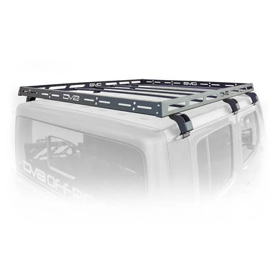 DV8 Offroad 07-18 Jeep Wrangler JK 4 DR / JL 2 & JT / 18 + Gladiator Roof Rack - Truck Automotive