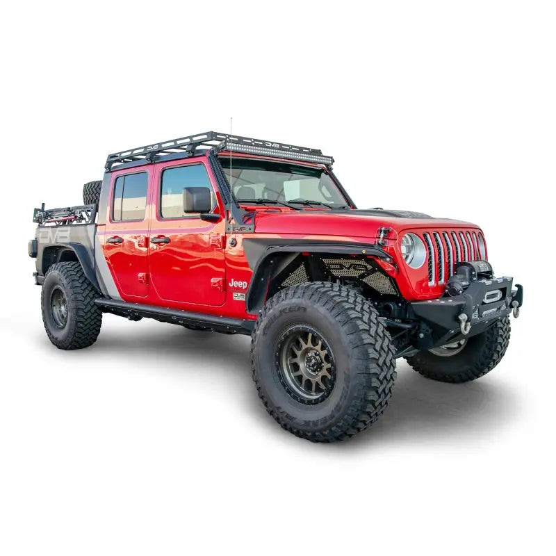 DV8 Offroad 07-18 Jeep Wrangler JK 4 DR / JL 2 & JT / 18 + Gladiator Roof Rack - Truck Automotive