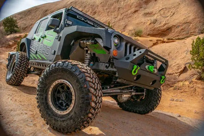 DV8 Offroad 07-18 Jeep Wrangler JK Front Aluminum Inner Fender - Black 
