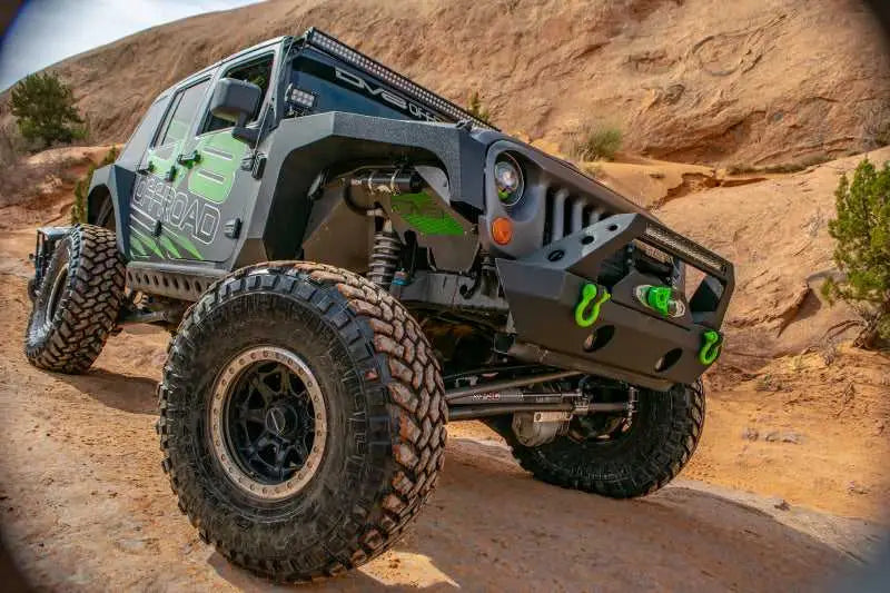 DV8 Offroad 07-18 Jeep Wrangler JK Front Aluminum Inner Fender - Black 