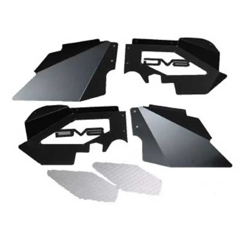 DV8 Offroad 07-18 Jeep Wrangler JK Front Aluminum Inner Fender - Black 