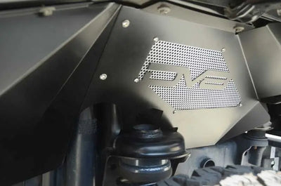 DV8 Offroad 07-18 Jeep Wrangler JK Front Aluminum Inner Fender - Black 