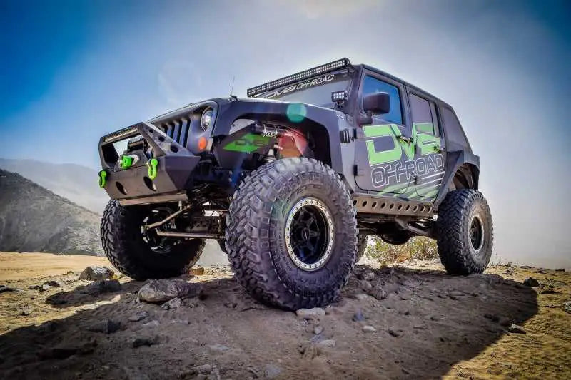 DV8 Offroad 07-18 Jeep Wrangler JK Front Aluminum Inner Fender - Black 