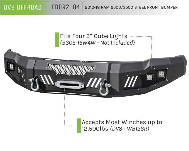 DV8 Offroad 10-18 RAM 2500 Front Bumper 