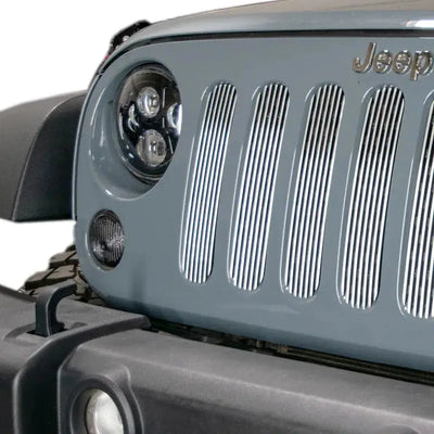 DV8 Offroad 2007-2018 Jeep JK Polished Grille Inserts - Bumpers