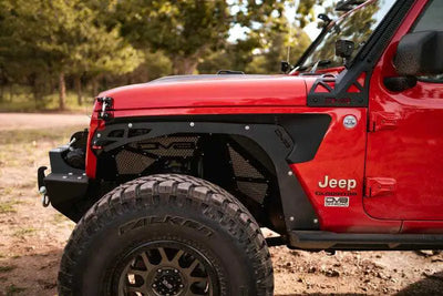 DV8 Offroad 2018+ Jeep Wrangler JL Front Inner Fenders - Black 