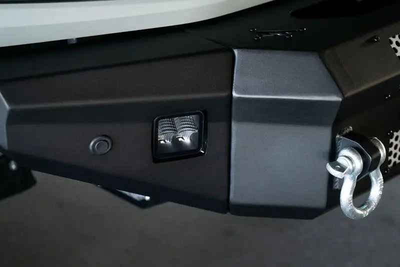 DV8 Offroad MTO Series Front Bumper for 2021 Ford Bronco with Winch Mount and Pod Light.
