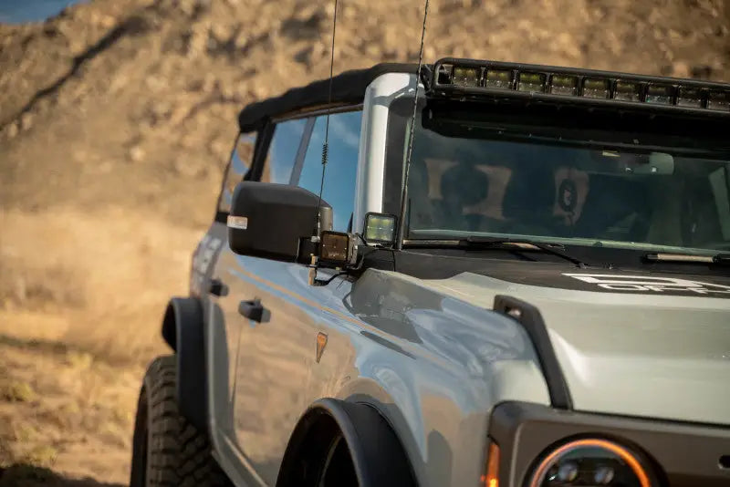 DV8 Offroad 2021 Ford Bronco A Pillar Dual Light Pod Drop Mounts - Lights