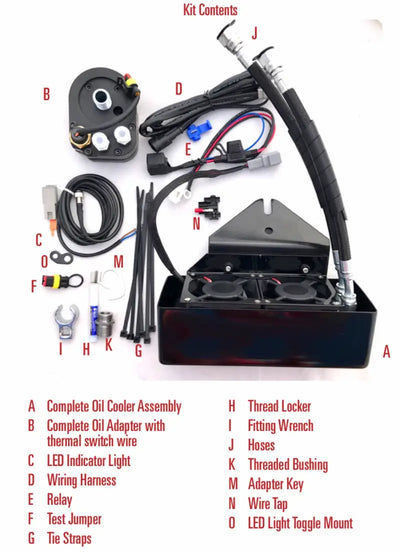 ULTRACOOL Dyna Oil Cooler Front Mount Dyna `93 17 Gloss Blk