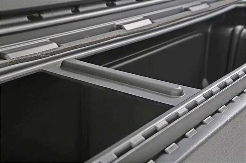 Dee Zee DZ6170P tool box crossover with gray plastic segmented bin