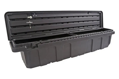 DZ6170P Dee Zee black plastic tool box with hinged lid and compartments