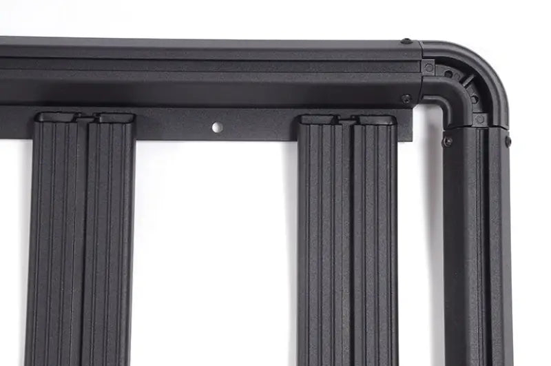 Black metal frame with vertical slats for DZ7357049HP Dee Zee platform truck bed extension