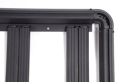 Black metal frame with vertical slats for dz7365065hp dee zee platform truck bed