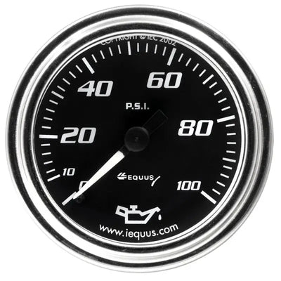 E7244 Equus Gauge Oil Press 2’ 0-100 Psi 270 - Pressure