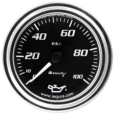 E7244 Equus Gauge Oil Press 2’ 0-100 Psi 270 - Pressure