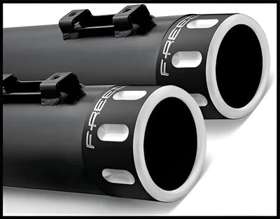FREEDOM Eagle Slip Ons Black W/Blk Sculpt Tip `17 Up Flt/H for Powersports