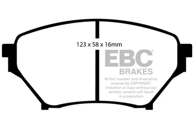 EBC 01-03 Mazda Miata MX5 1.8 (Sports Suspension) Greenstuff Front Brake Pads - Truck & Automotive