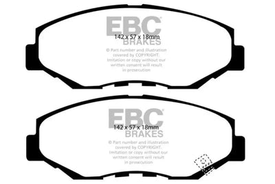 Two brake pads with thermic black coating for Honda CR-V front brake pads