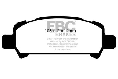 EBC 02-06 Subaru Baja 2.5 Yellowstuff Rear Brake Pads 