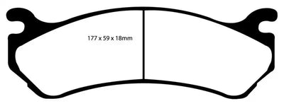EBC 02 Cadillac Escalade 5.3 (Akebono rear caliper) Yellowstuff Front Brake Pads - Truck & Automotive