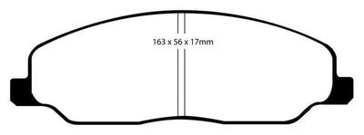 EBC EBC 05-10 Ford Mustang 4.0 Yellowstuff Front Brake Pads