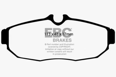 EBC 05-10 Ford Mustang 4.0 Yellowstuff Rear Brake Pads - Truck & Automotive