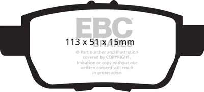 EBC 05-14 Honda Ridgeline 3.5 Greenstuff Rear Brake Pads - Truck & Automotive