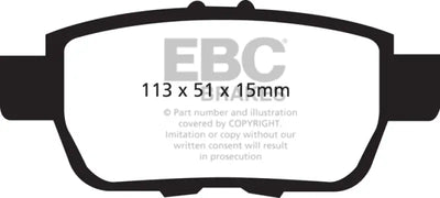 EBC 05-14 Honda Ridgeline 3.5 Greenstuff Rear Brake Pads - Truck & Automotive