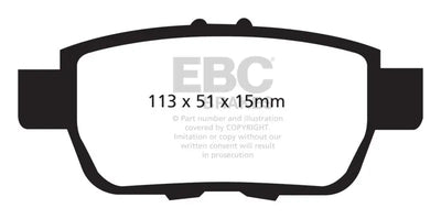 EBC 05-14 Honda Ridgeline 3.5 Greenstuff Rear Brake Pads - Truck & Automotive