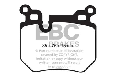 EBC 08-10 BMW 135 3.0 Twin Turbo Redstuff Rear Brake Pads 