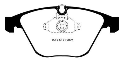 EBC EBC 08-10 BMW M3 4.0 (E90) Yellowstuff Front Brake Pads