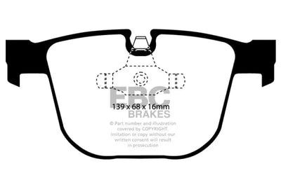 EBC 08-10 BMW M3 4.0 (E90) Yellowstuff Rear Brake Pads 