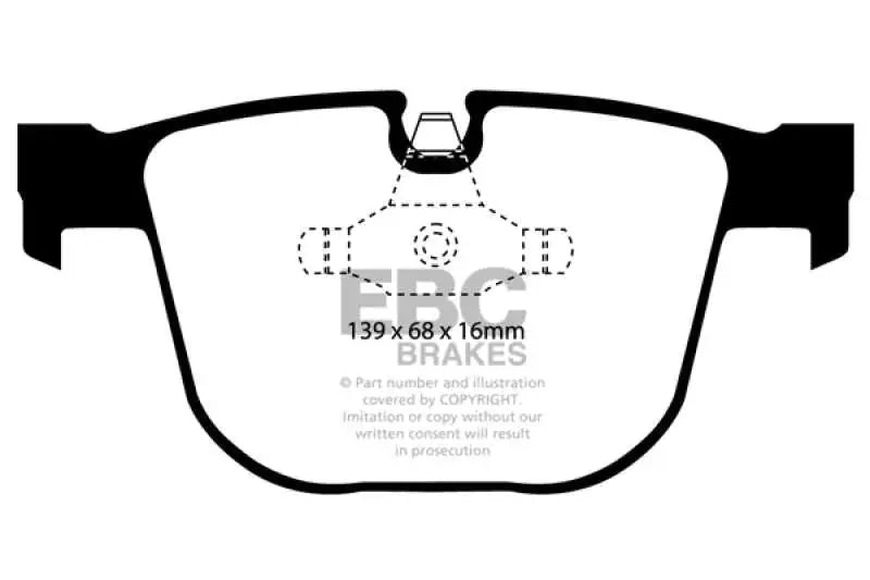EBC 08-10 BMW M3 4.0 (E90) Yellowstuff Rear Brake Pads 