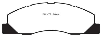EBC 09-11 Dodge Ram 2500 Pick-up 5.7 2WD/4WD Greenstuff Front Brake Pads 