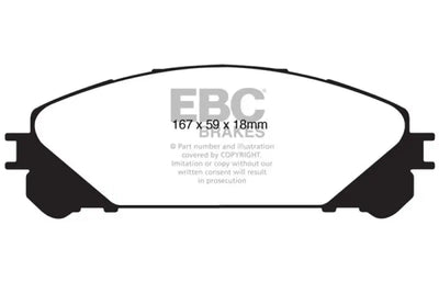 EBC 10 + Lexus RX350 3.5 (Japan) Extra Duty Front Brake Pads - Truck & Automotive