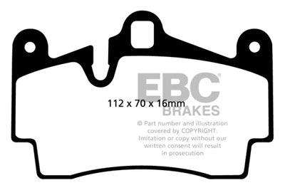 EBC 11-15 Audi Q7 3.0 Supercharged Yellowstuff Rear Brake Pads - Truck & Automotive