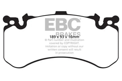 EBC 11+ Audi A8 Quattro 6.3 (Cast Iron Rotors) Yellowstuff Front Brake Pads 